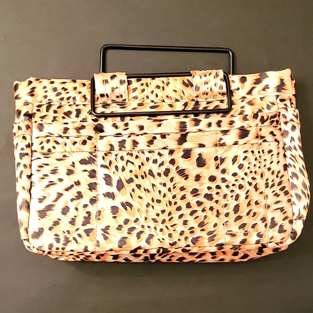 NEW Leopard Satin Purse Organizer/Insert! 13 Pockets! - Picture 4 of 8